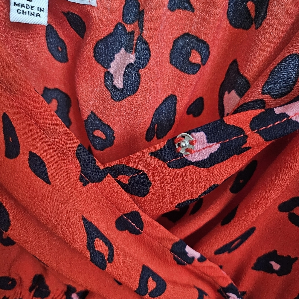 Red Leopard Print Dress - Picture 3 of 4